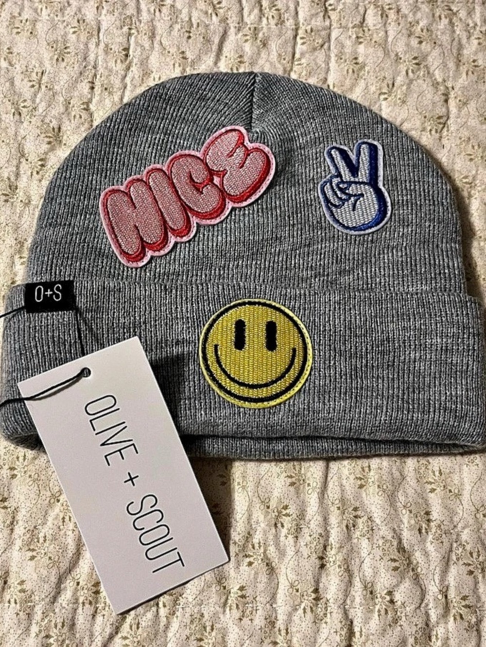 Olive + Scout Gray Beanie Medium NWT